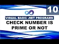 VB net - How to check number is Prime or not