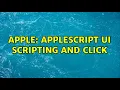 Apple AppleScript UI Scripting and click