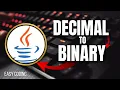 Decimal to Binary conversion in Java Easy Coding