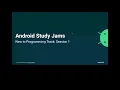Android Study Jam - New to Programming