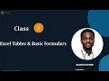 Class 2 - Excel Tables and Basic Formulars