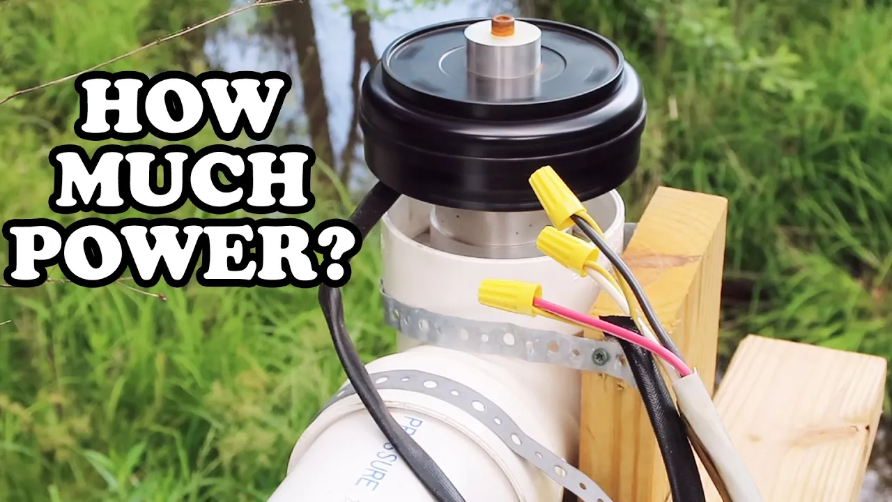 POWER reading on the 4 inch hydro turbine