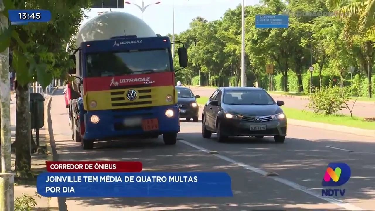 Corredor de ônibus: Joinville tem média de quatro multas por dia