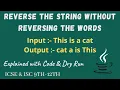 Reverse the String without reversing the words - String Program