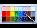 24 Colors Using Basic Acrylic Paint All in Just 4 Minutes Satisfying Color Mixing