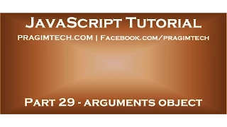 JavaScript arguments object