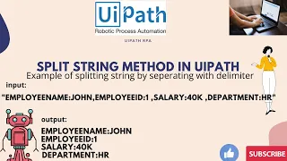 UiPath RPA - Split method Split String String Manipulation Data Manipulation