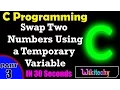 Write a C Program to Swap Two Numbers Using a Temporary Variable Swapping of Two Numbers