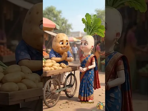आलू को हो गया मूली से प्यार 😂🥔❤️ | Aloo Mooli Ki Funny Love Story | #Shorts #funny #viralvideo
