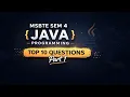 MSBTE 4th Sem Java Important Questions Part 1 JPR Top 10 Questions K Scheme