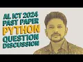 AL ICT 2024 Past Paper Question 8 Python Discussion