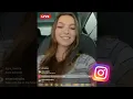 Livestream Instagram - model Grace Boor graceboor sits in the car talk with fans