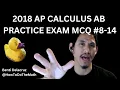 2018 AP Calculus AB Practice Exam Multiple Choice Questions - 14
