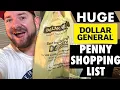 HUGE New Dollar General Penny Shopping List for - 76 items