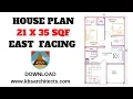 EAST FACING HOUSE PLAN 21 X 35 FEET
