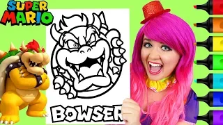 Coloring Bowser Super Mario Nintendo Coloring Page Prismacolor Markers KiMMi THE CLOWN