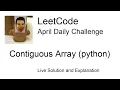 Daily Leetcode Apr 13 2020 - Contiguous Array