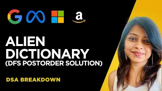 Alien Dictionary Leetcode 269 DFS PostOrder Solution Topological Sort