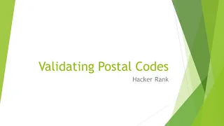 Validating Postal Codes Hacker Rank Pyhton3 V2