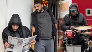 Sharing Newspaper Dancing Infront Of A Drummer Walking Next To Stranger Joker Pranks 