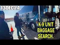 ElPasoPoliceDepartment PLAIN CLOTHES POLICE SEARCH THE BAGGAGE HOLD OF GREYHOUND BUS 13DEC24