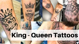 King queen tattoo designs King tattoo designs Crown tattoos for men - Lets style buddy
