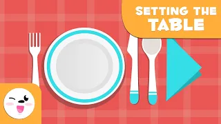 learning how to set the table vocabulary for kids