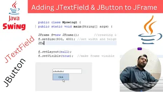 Adding JTextField JButton to JFrame Java Swing