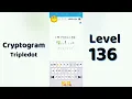 Cryptogram Tripledo Level 136 Solutions Logic Puzzle Game Mini Boss