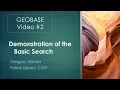 GEOBASE Demonstration of the Basic Search