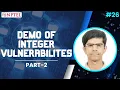 Demo of Integer Vulnerabilites Part II Information Security 5 Secure Systems Engineering