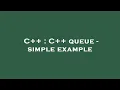 C C queue - simple example
