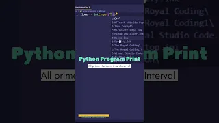 Python Program to print all Prime Numbers in an Interval