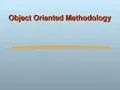 Object oriented methodologies