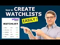 How to CREATE WATCHLISTS EASILY with Yahoo Finance