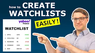 How to CREATE WATCHLISTS EASILY with Yahoo Finance