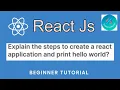 ReactJS Hello World App Beginner Tutorial for 2025