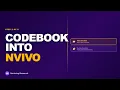 Codebook Into NVivo