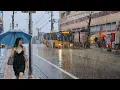 Download Lagu Zware regen in Kagoshima, Japan, wandelen in de regen, regengeluiden om te slapen