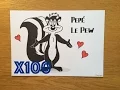 Time Lapse Drawing - Pepe Le Pew x100