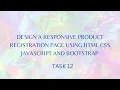Web Project Task 12 1st year 1st semester Java Institute