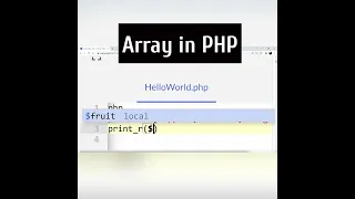 Array in PHP