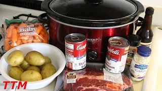 How to Cook a Chuck Roast in the Slow Cooker~Easy Cooking. 