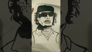 رسم لرئيس معمر القذافي رحمه الله عليه ليبيا الامارات الاردن Shorts Art Drawing 