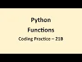 Coding Practice 21B Functions Python NxtWave CCBP