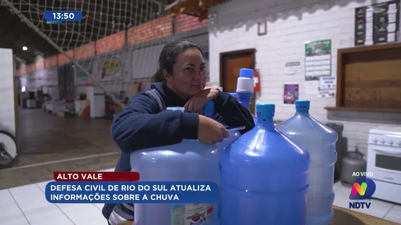 Defesa Civil atualiza informações sobre a chuva em Rio do Sul