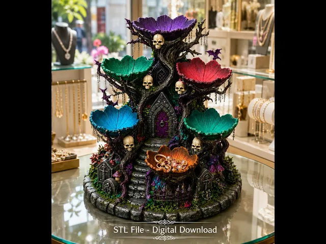 Haunted Hollow Gothic Organizer STL File for 3D Print video thumbnail
