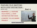 - Cucumber Feature File mapping with Step Definition