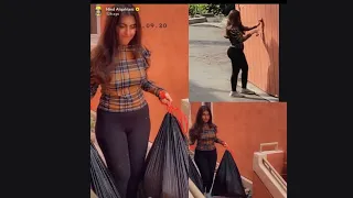 روئ بنت هند القحطاني ومشكلتها مع اخوها رمي القمامه 