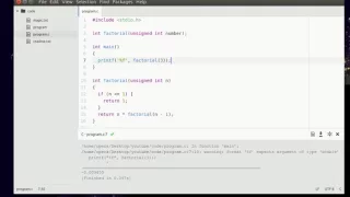 Learn C - recursive function